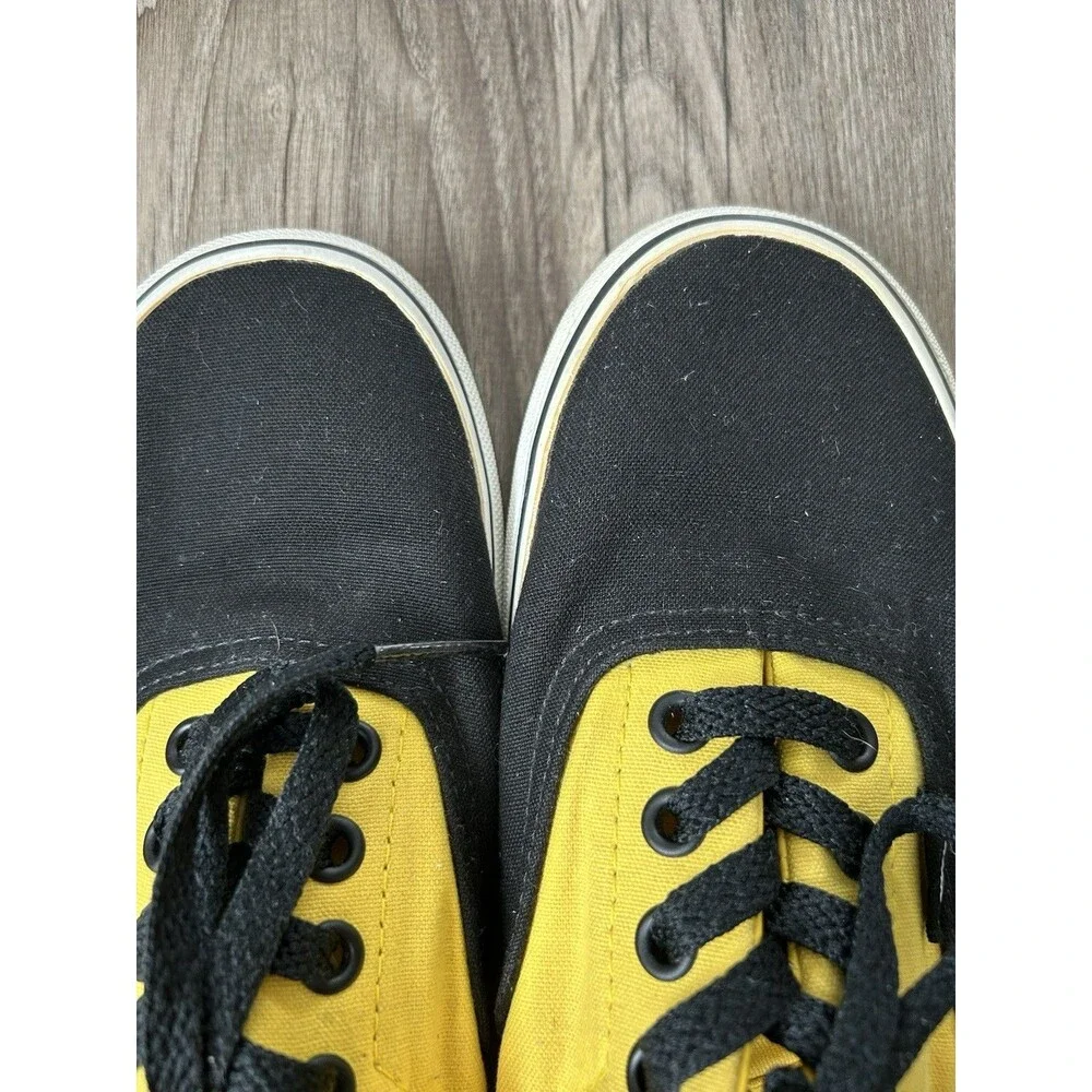 VANS Era Sneakers Black And Yellow Men’s 6 Women’s 7.5 Low Top Skate Shoes EUC